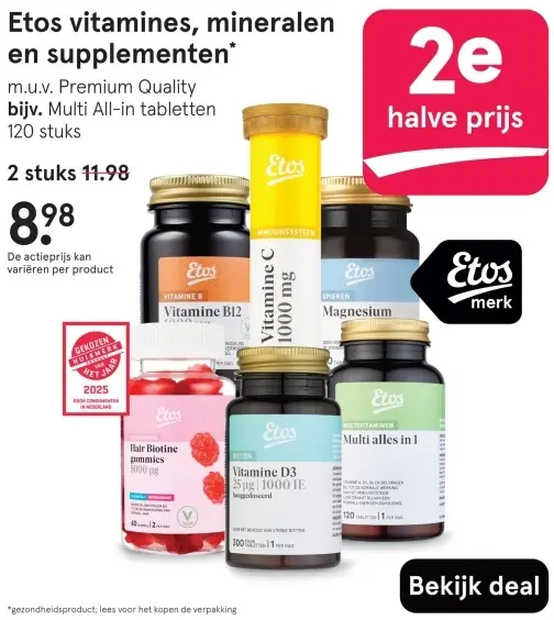 Aanbieding: Vitamines, mineralen en supplementen