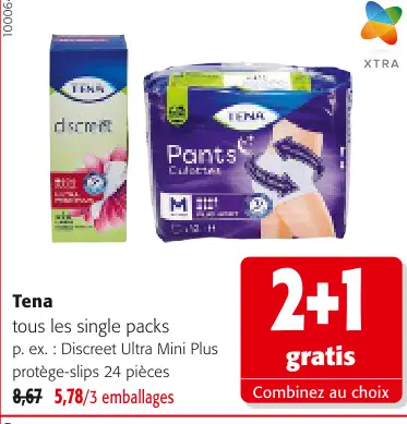 Offre: Tena Discreet Ultra Mini Plus protège-slips