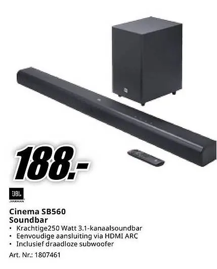 Aanbieding: Cinema SB560 Soundbar
