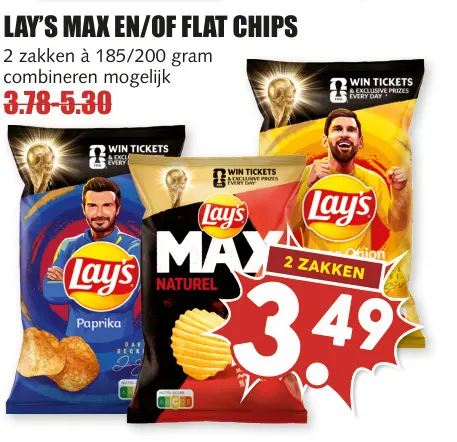 Aanbieding: Max en/of flat chips