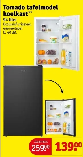 Aanbieding: tafelmodel koelkast
