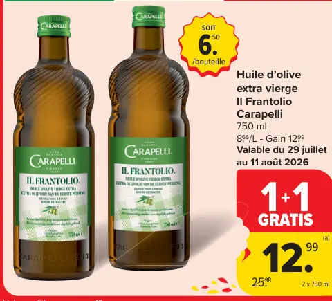 Offre: Huile d'olive extra vierge Il Frantolio