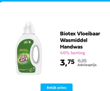 Aanbieding: Biotex Vloeibaar Wasmiddel Handwas
