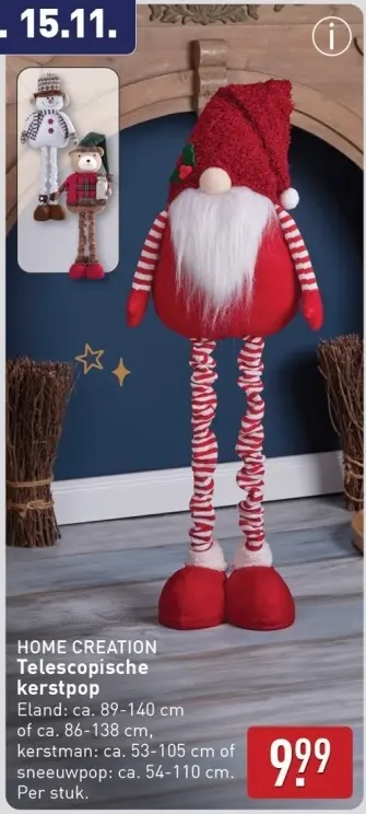 Aanbieding: Telescopische kerstpop