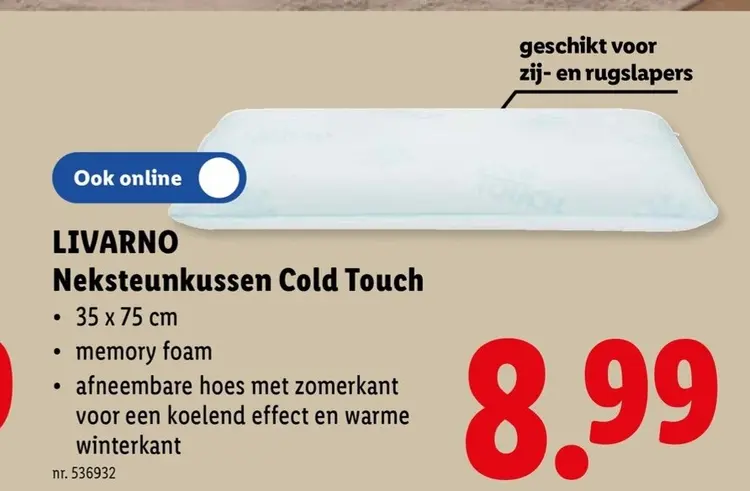Promotie: Neksteunkussen Cold Touch