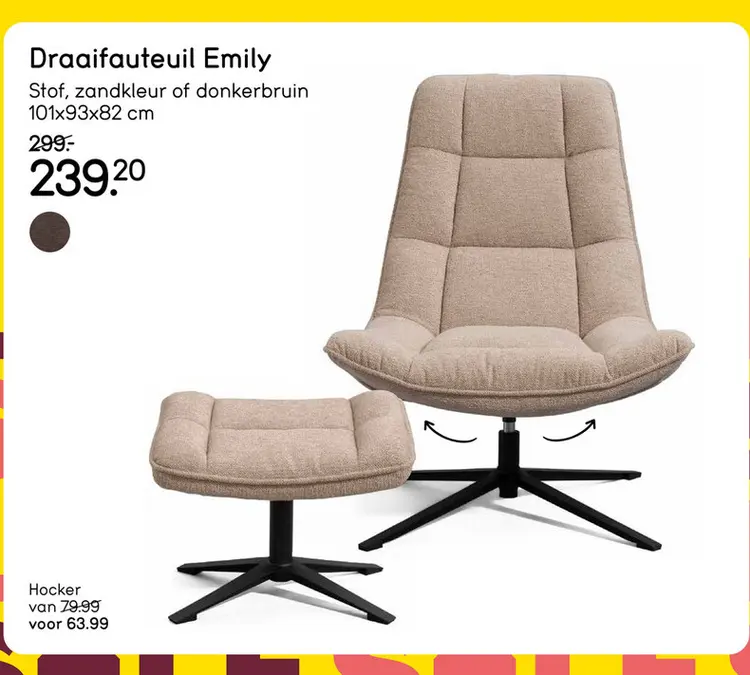Aanbieding: Draaifauteuil Emily