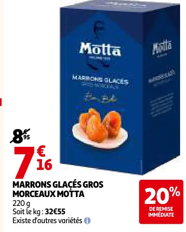 Offre: Marrons glacés gros morceaux