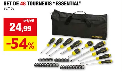 Offre: Stanley STHT0-70887 Essential tournevis set de 48