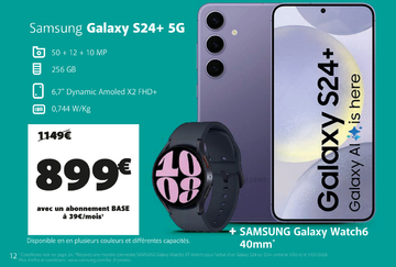 Offre: Samsung Galaxy S24 + 5G