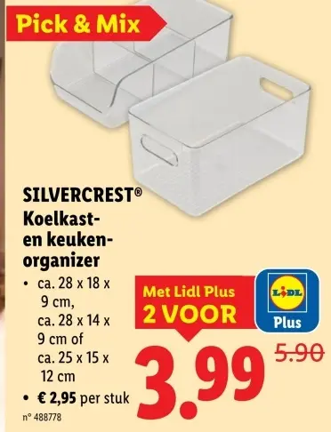 Aanbieding: Koelkast- en keuken-organizer