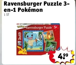 Offre: Ravensburger Puzzle 3-en-1 Pokémon