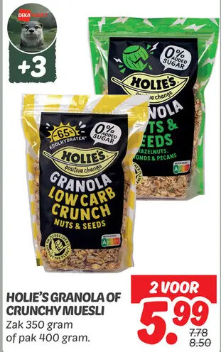 Aanbieding: Granola of crunchy muesli