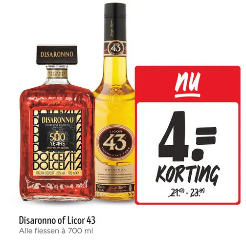 Aanbieding: Disaronno or Licor 43
