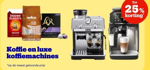 Promotie: Koffie en luxe koffiemachines
