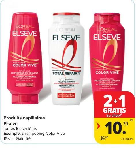 Offre: Produits capillaires Elseve
