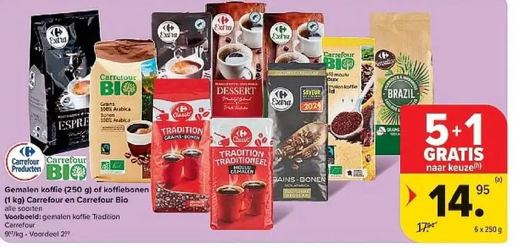 Promotie: Gemalen koffie of koffiebonen