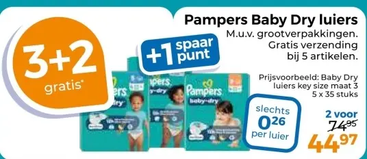 Aanbieding: Baby Dry luiers