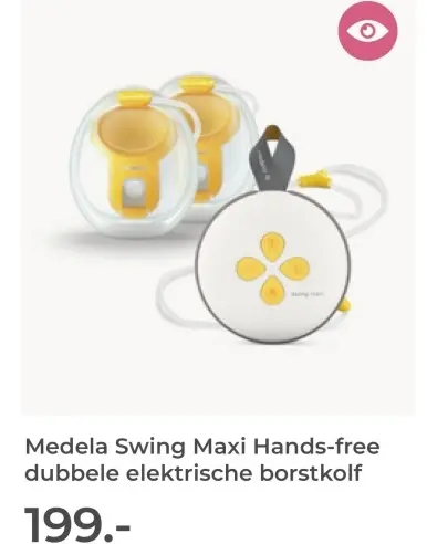 Aanbieding: Swing Maxi Hands-free dubbele elektrische borstkolf