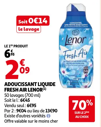 Offre: Adoucissant liquide fresh air