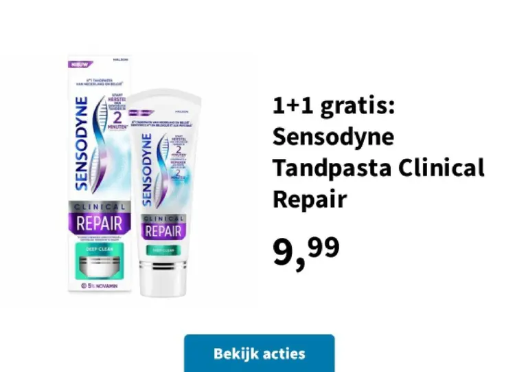 Promotie: Sensodyne Tandpasta Clinical Repair