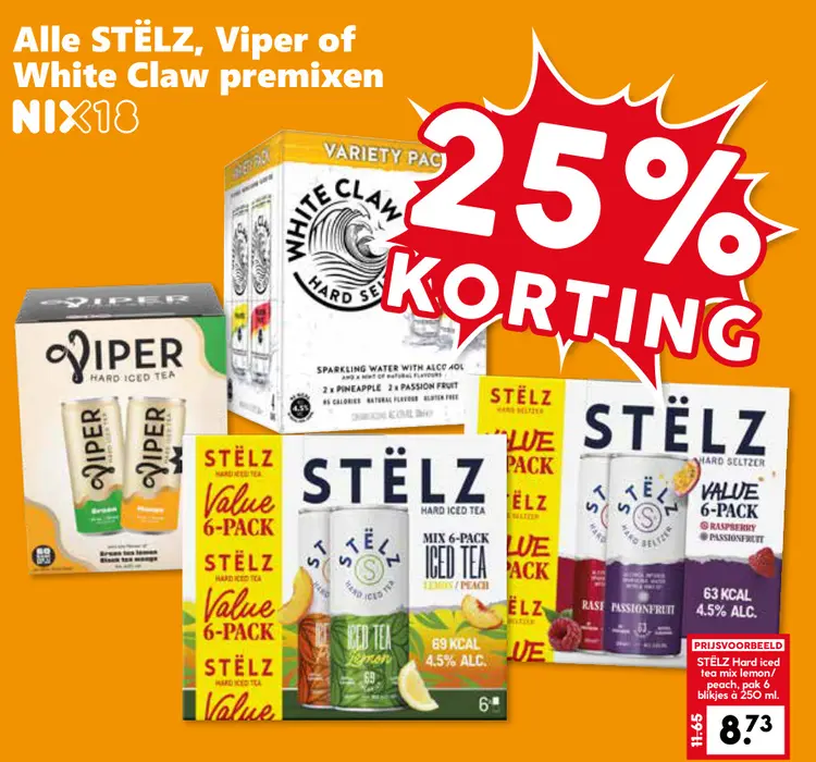 Aanbieding: Alle STËLZ, Viper of White Claw premixen