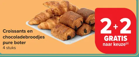 Promotie: Croissants en chocoladebroodjes pure boter