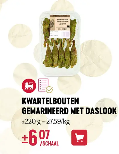 Aanbieding: Kwartelbouten gemarineerd met daslook