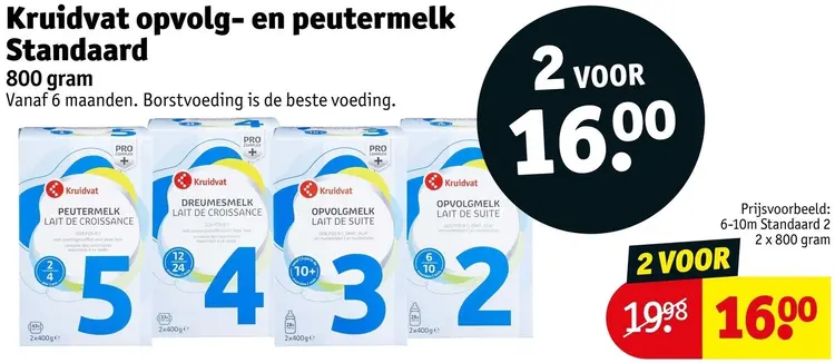 Aanbieding: Opvolg- en peutermelk Standaard
