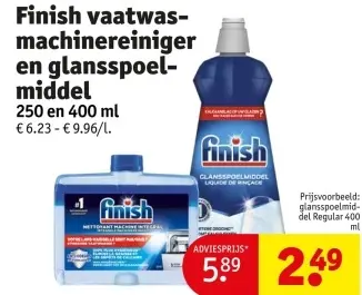 Promotie: Finish vaatwasmachinereiniger en glansspoelmi