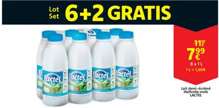 Offre: Lait demi-écrémé / Halfvolle melk