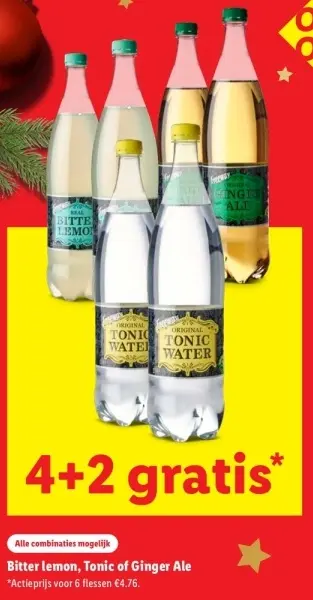 Aanbieding: Bitter lemon, Tonic of Ginger Ale