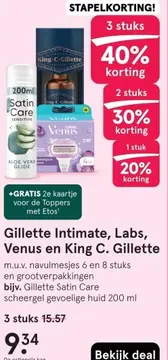 Aanbieding: Gillette Intimate, Labs, Venus en King C. Gil