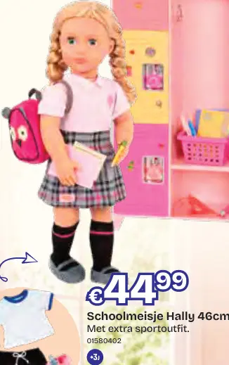 Aanbieding: Schoolmeisje Hally 46cm
