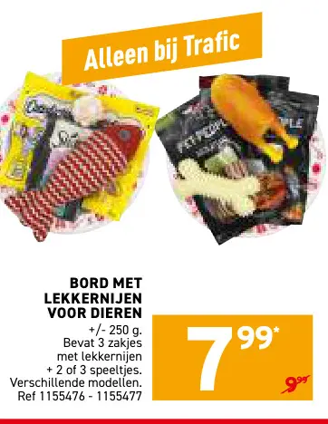 Promotie: Bord met lekkernijen voor dieren