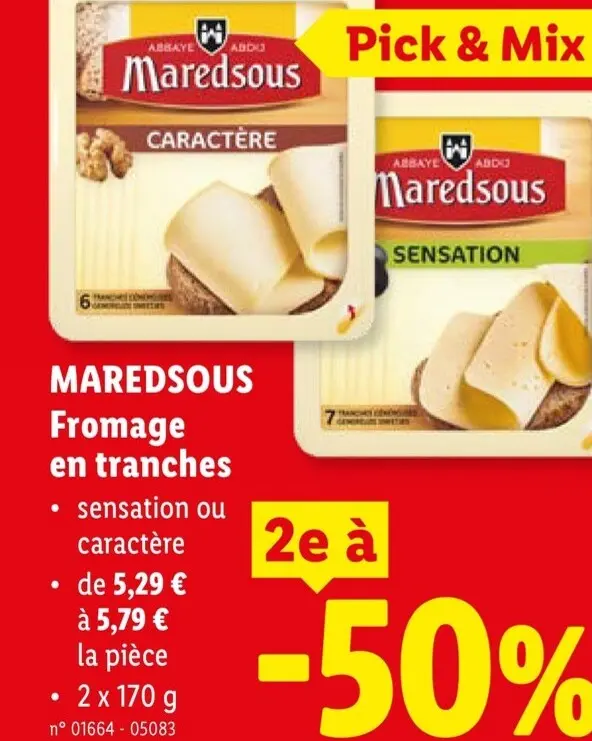 Offre: Fromage en tranches
