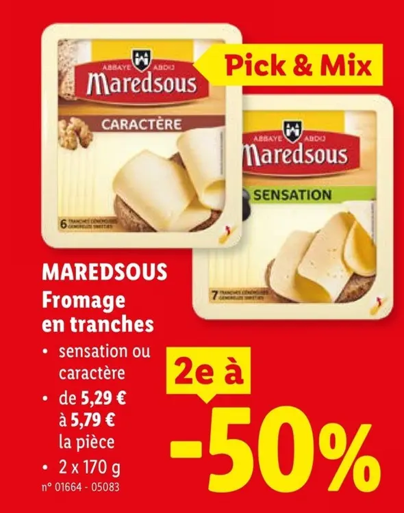 Offre: Fromage en tranches