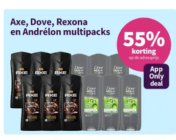 Aanbieding: Axe, Dove, Rexona en Andrélon multipacks