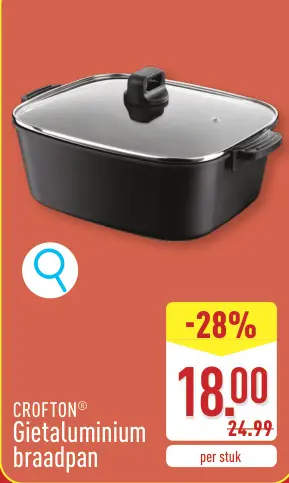 Promotie: Gietaluminium braadpan