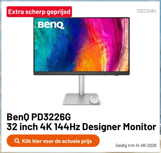 Promotie: PD3226G 32 inch 4K 144Hz Designer Monitor