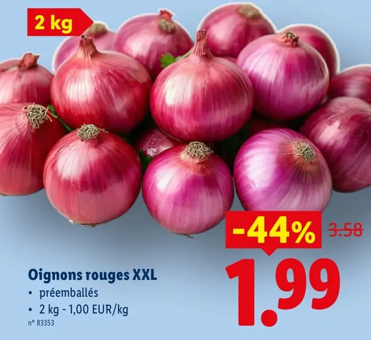 Offre: Oignons rouges XXL