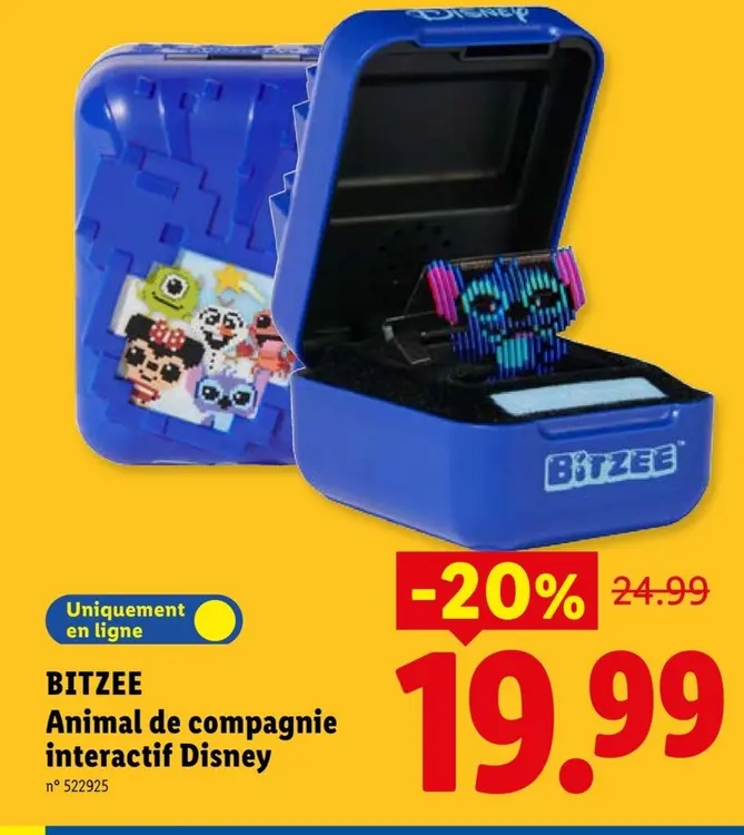 Offre: BITZEE Animal de compagnie interactif Disney