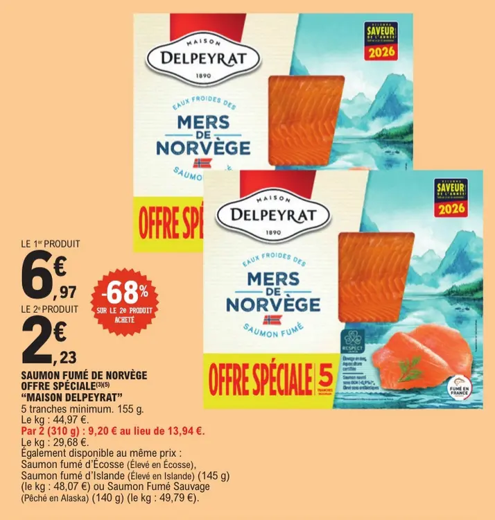 Offre: Saumon fumé de norvège