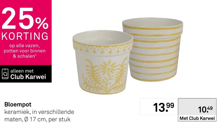 Aanbieding: Alle vazen, potten voor binnen en schalen