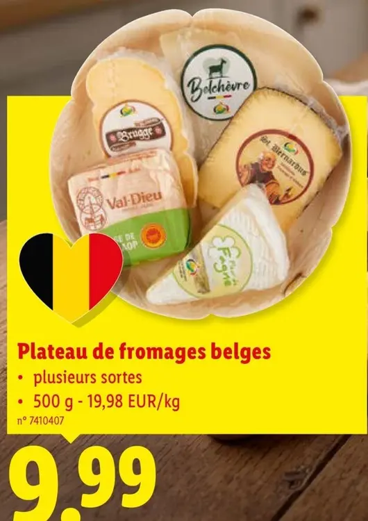 Offre: Plateau de fromages belges