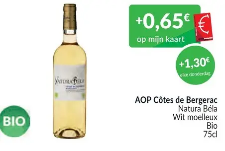 Promotie: AOP Côtes de Bergerac Natura Béla Wit moelleux