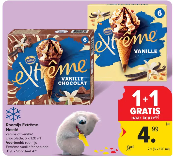 Promotie: Roomijs Extrême