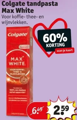 Aanbieding: tandpasta Max White