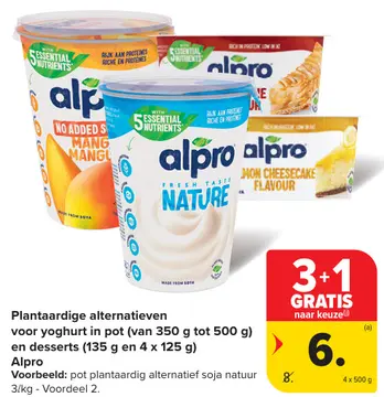 Aanbieding: Plantaardige alternatieven voor yoghurt in pot en desserts