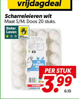 Scharreleieren wit