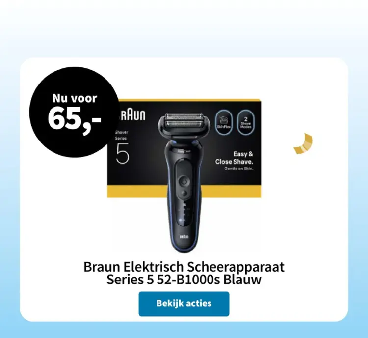 Aanbieding: Elektrisch Scheerapparaat Series 5 52-B1000s